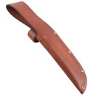 Brown Basketweave Leather Straight Fixed Blade Knife Sheath 5  Blade