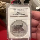 Complete Set  12  Australia 1 Oz  Silver Lunar Series Ii Coins 2008-2019 Ngc 70