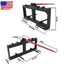 Skid Steer 49  Hay Bale Spear Attachment Heavy Duty Tractor Bale Handling Hitch