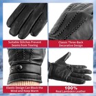 Yafeite Winter Genuine Sheepskin Leather Gloves For Men  Warm X-large  Brown