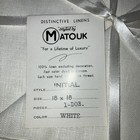 Nwt Vintage Matouk White 12 Napkins  100  Linen 18   x 18    Embroidered G