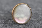 Antique Mother Of Pearl And Gold Plated Buttons Studs For Projects New Old Stock