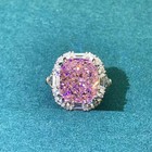 5 90 Ct Natural Pink Sapphire Diamond Wedding Ring 14k Solid White Gold Size 5 5