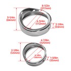 7  Headlight 4 5  Fog Lamp Trim Ring Bezel Visor For Harley Softail Touring