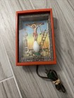 Vintage Jesus Cross Crucifixion Electric Lighted Shadow Box Wall Christian Art
