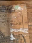 Antique John Deere Nh Two-row Cultivator Directions-manual-instructions-farm