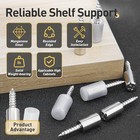 50 Pcs Self Tapping Screws Cabinet Laminate Support  Shelf 50 Pack  White 