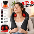 Shiatsu Neck Back Massager With Heat  Deep Tissue 3d Kneading  Electric Shoulder