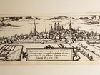 Antique Matthaeus Merian Copperplate Engraving Monasterium M  nster Germany