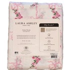 Laura Ashley Twin Pink Floral Rose Ribbon Bow Coquette 100  Cotton Sheet Set