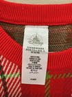 New Disney Minnie Mouse Red Plaid Christmas Holiday Sweater Pullover Medium