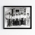 1940s Black Philadelphia Trolley Car Conductors  Car 52  Vintage Photo Reprint