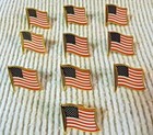 American Usa Parade Flags 10 Lapel Pins Gold Fringe Detail Top Quality Flag Pin