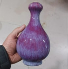 Unique Chinese Collectable Art Hand Red Glaze Porcelain  Vase