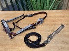 Dale Chavez Silver Western Show Horse Halter W Lead   Full Size