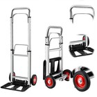 400 Lbs Aluminum Hand Truck 2 In 1 Heavy Duty Convertible Folding Dolly Cart Usa