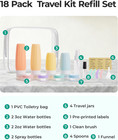 Bagsmart 18 Pack Tsa Approved Travel Bottles For Toiletries  Leak Proof Silicone