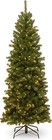 National Tree 6 Foot Pre-lit Slim Artificial Christmas Tree North Valley Spruce