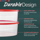 Pie Carrier Cake Storage Clear Container With Red Lid   10 5  Large Round