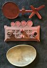 Vintage Miniature Red Cast Iron Scale  w  Basket 5 x3 5  Clearance Sale   