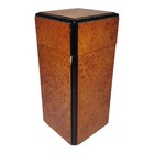 Vintage 8 5  Burl Veneer Cigar Humidor W  Black Trim