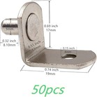 50 Pcs 5mm L-shaped Shelf Support Pegs With Hole Cabinet Bracket Pins Holder