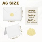 20pack White 4x6 Envelopes  A6 Envelopes With Cards Stickers