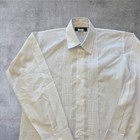 Rafael White Pleated Tuxedo Dress Shirt Long Sleeve Boys Size 12 Formal