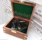 Brass Collectible Nautical Antique Working German Marine Sextant W  Wooden Box