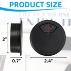 40 Pack 2 Inch  50 Mm  Desk Grommet  Plastic Cable Hole Cover Bulk For Pc Des   