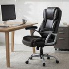Executive Office Chair  Leather Ergonomic Computer Desk Chair W rocking Function