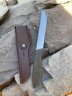 Vintage Gerber Fixed Blade Hunting Knife W  Original Leather Sheath 