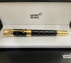 Montblanc Queen Elizabeth Rollerball Pen Gold Trim Black Resin Box