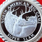 North American Hunting Club Big Game 1 Oz Silver Coin Necklace Whitetail Deer