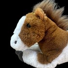 Fao Schwarz Plush Paint Horse Pony White Brown 15 Inch