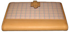 Coach Soft Pink Plaid-natural Tan Passport Travel Document Case Photo Album
