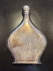 Antique Japan 950 Silver Perfume Bottle Etched Bamboo In Wooden Box With Funnel