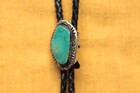 Vintage Hand Made  Sterling Silver Native American Rayston Turquoise Bolo Tie