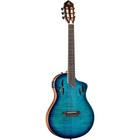 Ortega Tourplayer Thinline Acoustic-electric Classical Guitar Flamed Maple  Blue