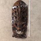 Vtg Large 24    Ifugao Bakunawa Dragon Carved Wood Mask Philippines Tiki Tribal