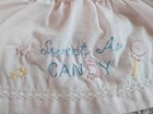 Cradle Togs Vintage Infant Baby Girl Dress Ruffle Lace Pink Floral Embroidery 