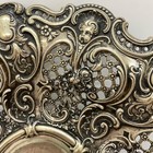 800 German Silver Lazarus Posen Pierced Footed Pedestal Serving Dish Cherub Anti