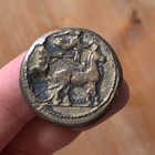 Rare Tiberius Ar Denarius Bronze  tribute Penny  Roman Coin 14-37 Ad