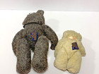 2 Teddy Bears Boyds Bears Gray One And Light Gray Plush Stuffed Animals