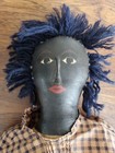 Rare Antique African American Doll W  Cloth Limbs  Paper Mache Face Primitive 