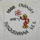Vintage 1986 Reddy Kilowatt Nuclear Power Plant Susquehanna  Pa Ringer T-shirt