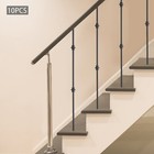 10pcs Decorative Iron Deck Spindles Staircase Metal Balusters Stair Railing 44in
