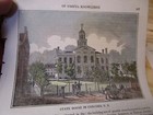 1850 s Lot Of 3 Antique Wood Engraving Concord Nh New Hampshire State House View