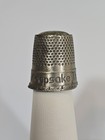 Wyoming Thimble Travel Souvenir Thimble Gray Color Metal Treasured Keepsake