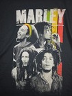 Zion Rootswear Bob Marley Tee Shirt Reggae Mens  Black Size Xl Jamaica Flag
